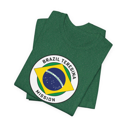 Brazil Teresina Mission Circular Pop Flag T-shirt - Latter-Day Saint LDS Missionary Gift - Book of Mormon