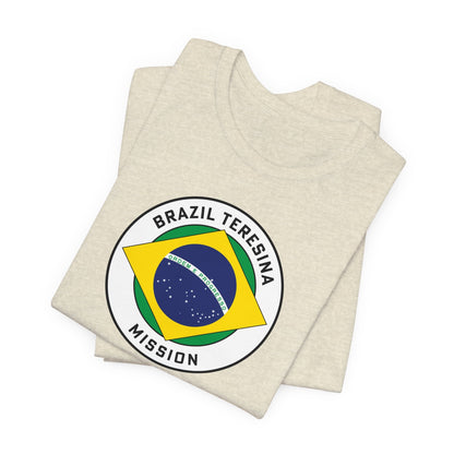 Brazil Teresina Mission Circular Pop Flag T-shirt - Latter-Day Saint LDS Missionary Gift - Book of Mormon