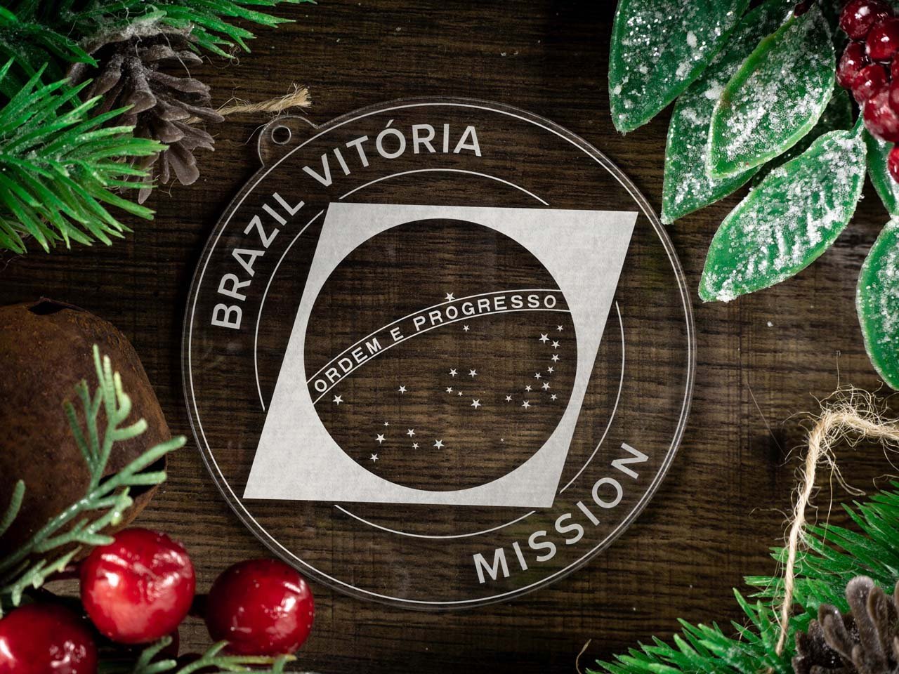 Brazil Vitoria Mission Christmas Ornament - Latter-Day Saint LDS Missionary Gift - Book of Mormon