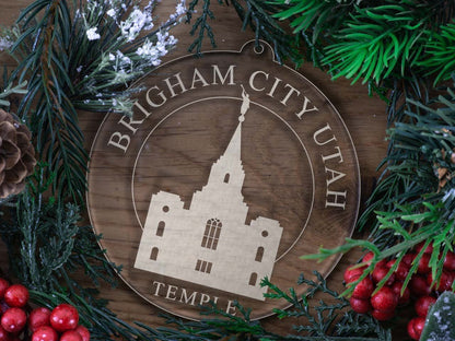 Brigham City Utah Temple Christmas Ornament - Latter-Day Saint LDS Missionary Gift - Book of Mormon