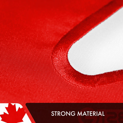 G128 Canada Canadian Flag | 6x10 Ft | Double ToughWeave Series Double Sided Embroidered 210D Polyester | Country Flag, Embroidered Design, Indoor/Outdoor, Brass Grommets, Heavy Duty, 3-ply