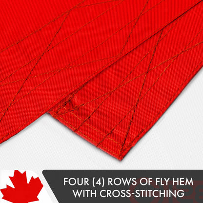 Canada Canadian Flag 5x8 FT Flag Double-Sided Embroidered Polyester By G128