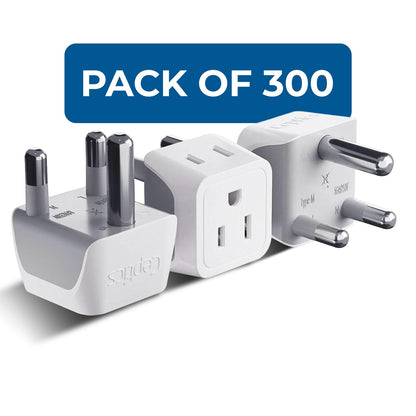 South Africa Travel Adapter - Type M - Ultra Compact (CT-10L, 3 Pack)