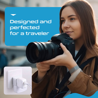 India Travel Adapter - Type D - Ultra Compact (CT-10, 3 Pack)
