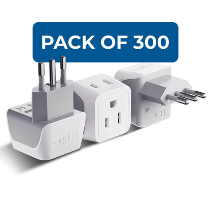 Italy Travel Adapter - Type L - Ultra Compact (CT-12A, 3 Pack)