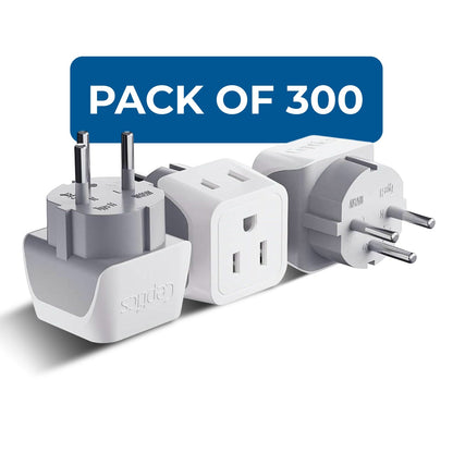 Israel, Palestine Travel Adapter - Type H - Ultra Compact (CT-14, 3 Pack)