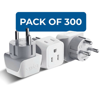 Denmark Travel Adapter - Type K - Ultra Compact (CT-20 ,3 PACK)