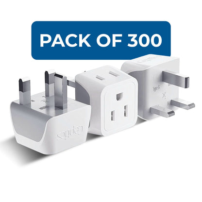 UK, England Travel Adapter - Type G - Ultra Compact (CT-7, 3 Pack)