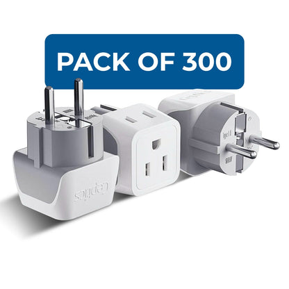 Europe (Schuko) Travel Adapter - Type E/F - Ultra Compact (CT-9, 3 Pack)