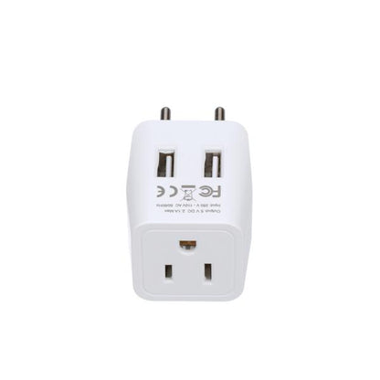 European, Egypt Travel Adapter Plug with Dual USB - Type C - 2 Pack (CTU-9C)