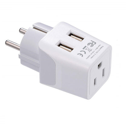 Europe Travel Adapter Plug Combo - Type C, E/F | Dual USB – European Combo (CTU-9-9C)