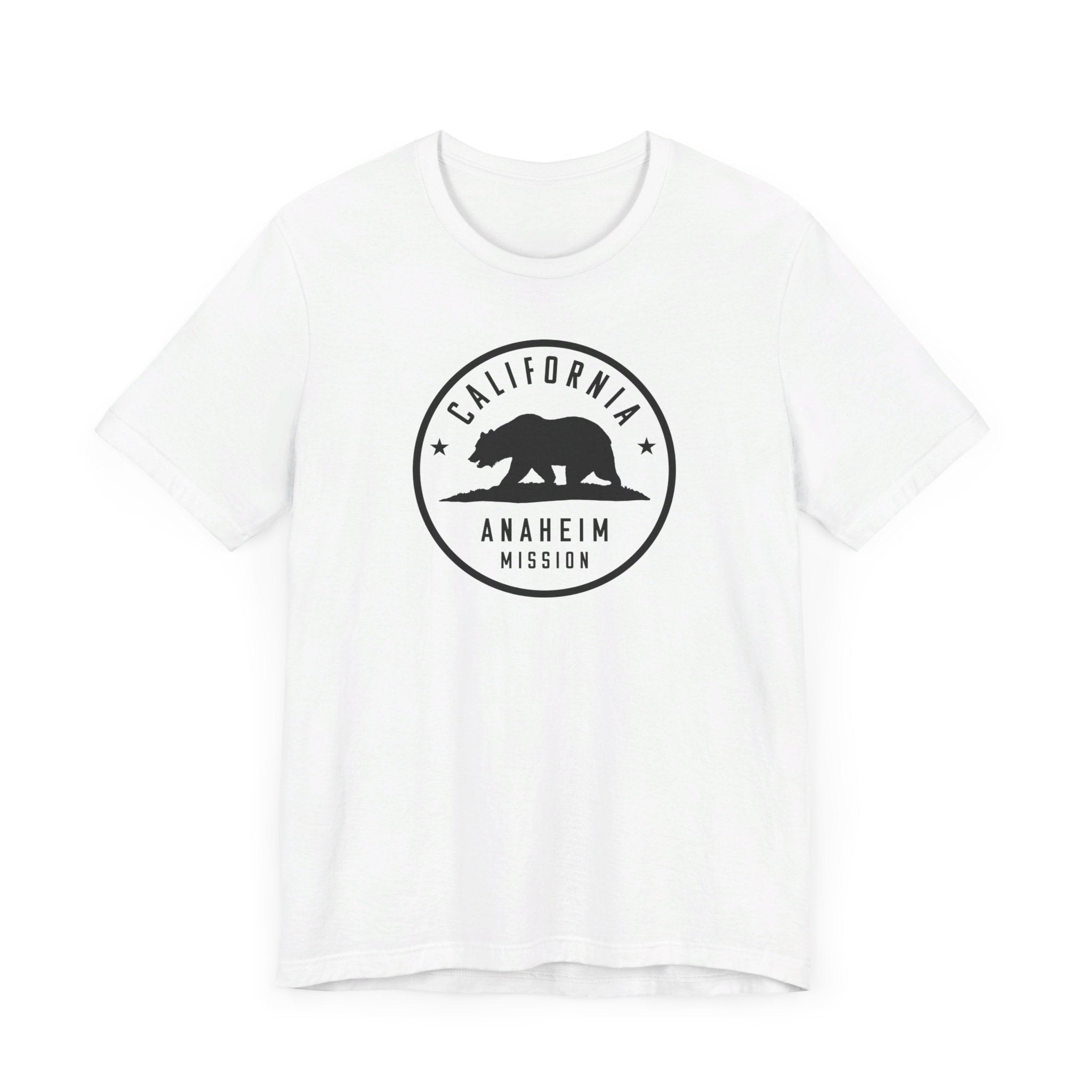 California Anaheim Mission Circular Monochrome Logo T-Shirt - Latter-Day Saint LDS Missionary Gift - Book of Mormon