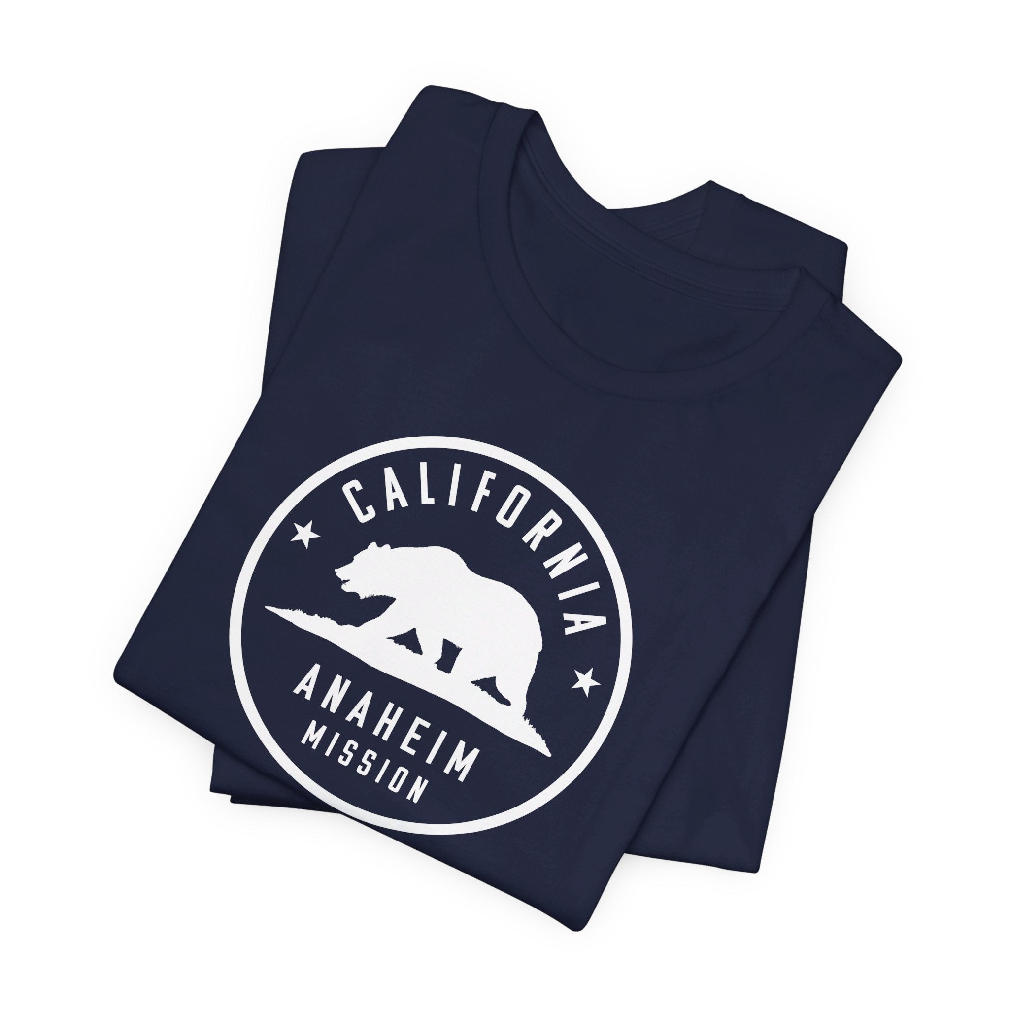 California Anaheim Mission Circular Monochrome Logo T-Shirt - Latter-Day Saint LDS Missionary Gift - Book of Mormon