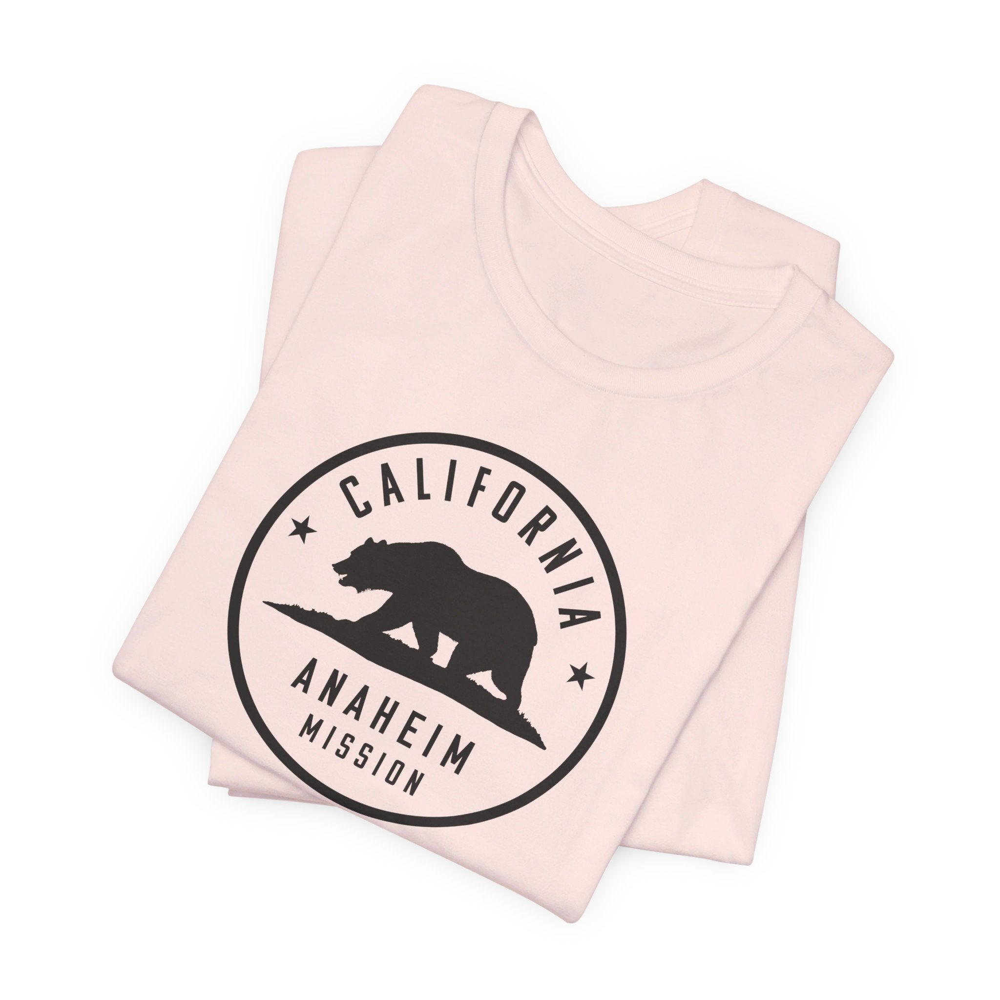 California Anaheim Mission Circular Monochrome Logo T-Shirt - Latter-Day Saint LDS Missionary Gift - Book of Mormon