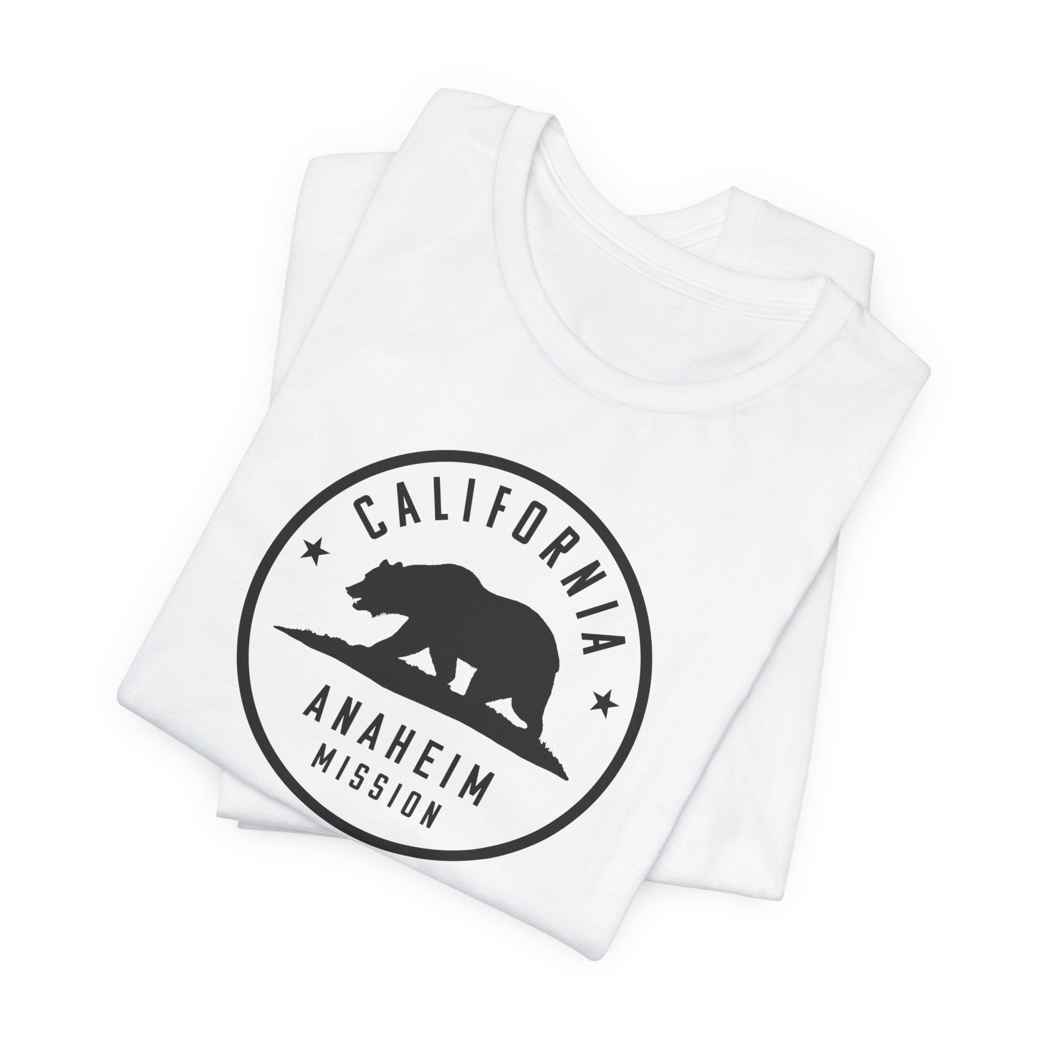 California Anaheim Mission Circular Monochrome Logo T-Shirt - Latter-Day Saint LDS Missionary Gift - Book of Mormon