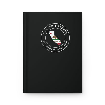 California Anaheim Mission Flag Map Called to Serve Black Hardcover Journal Matte - Latter-Day Saint LDS Missionary Gift - Book of Mormon