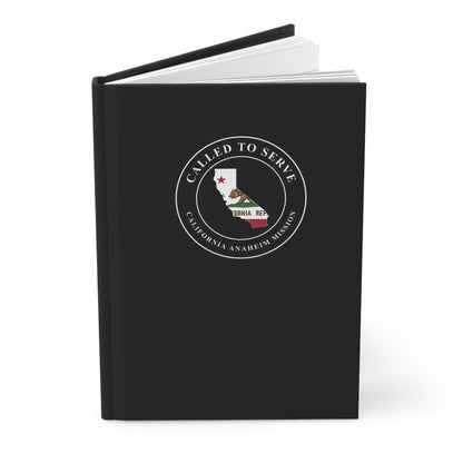 California Anaheim Mission Flag Map Called to Serve Black Hardcover Journal Matte - Latter-Day Saint LDS Missionary Gift - Book of Mormon