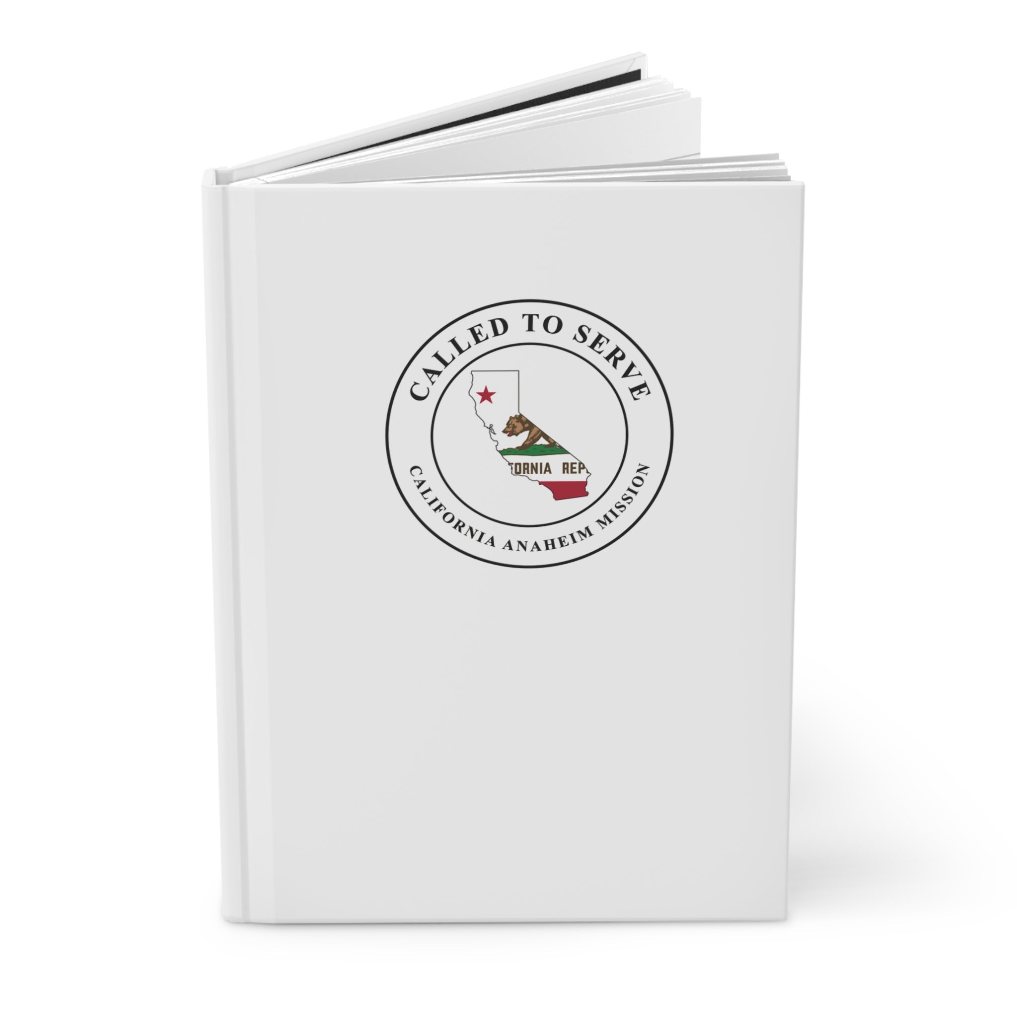 California Anaheim Mission Flag Map Called to Serve White Hardcover Journal Matte - Latter-Day Saint LDS Missionary Gift - Book of Mormon