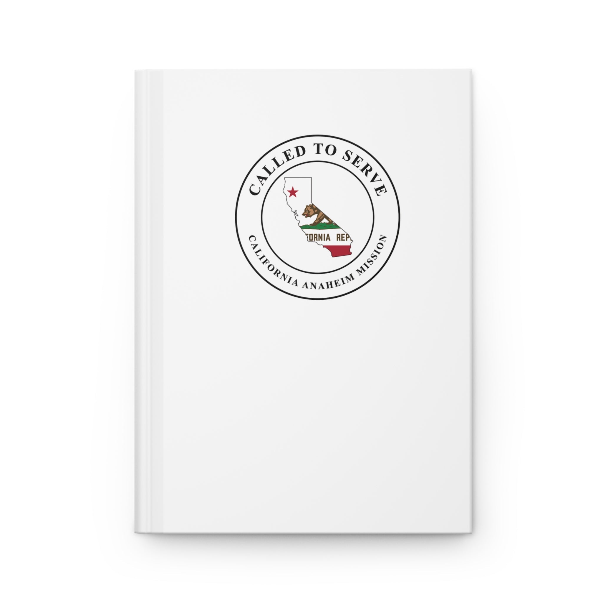 California Anaheim Mission Flag Map Called to Serve White Hardcover Journal Matte - Latter-Day Saint LDS Missionary Gift - Book of Mormon