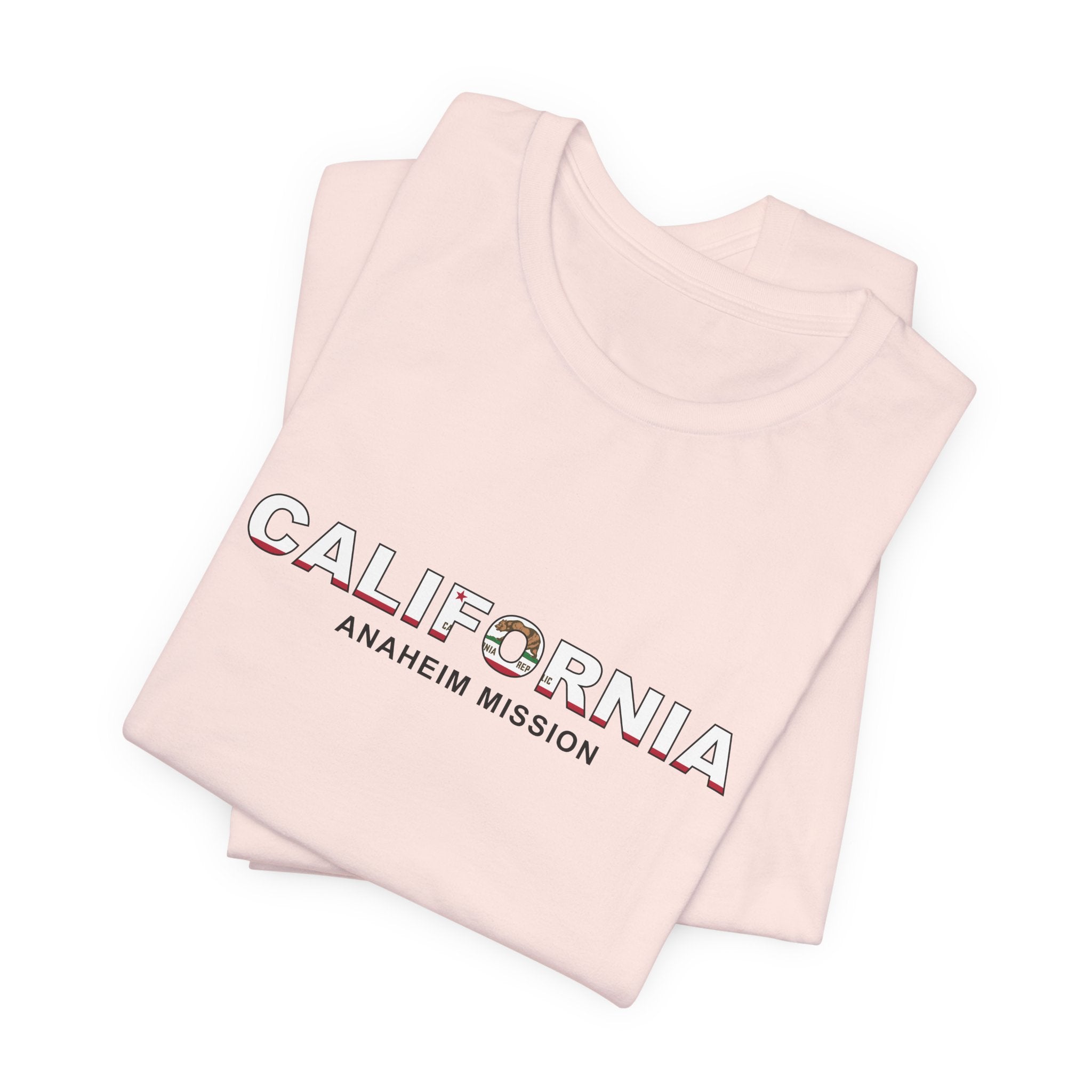 California Anaheim Mission Flag Title T-shirt - Latter-Day Saint LDS Missionary Gift - Book of Mormon