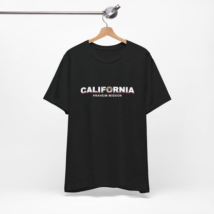 California Anaheim Mission Flag Title T-shirt - Latter-Day Saint LDS Missionary Gift - Book of Mormon