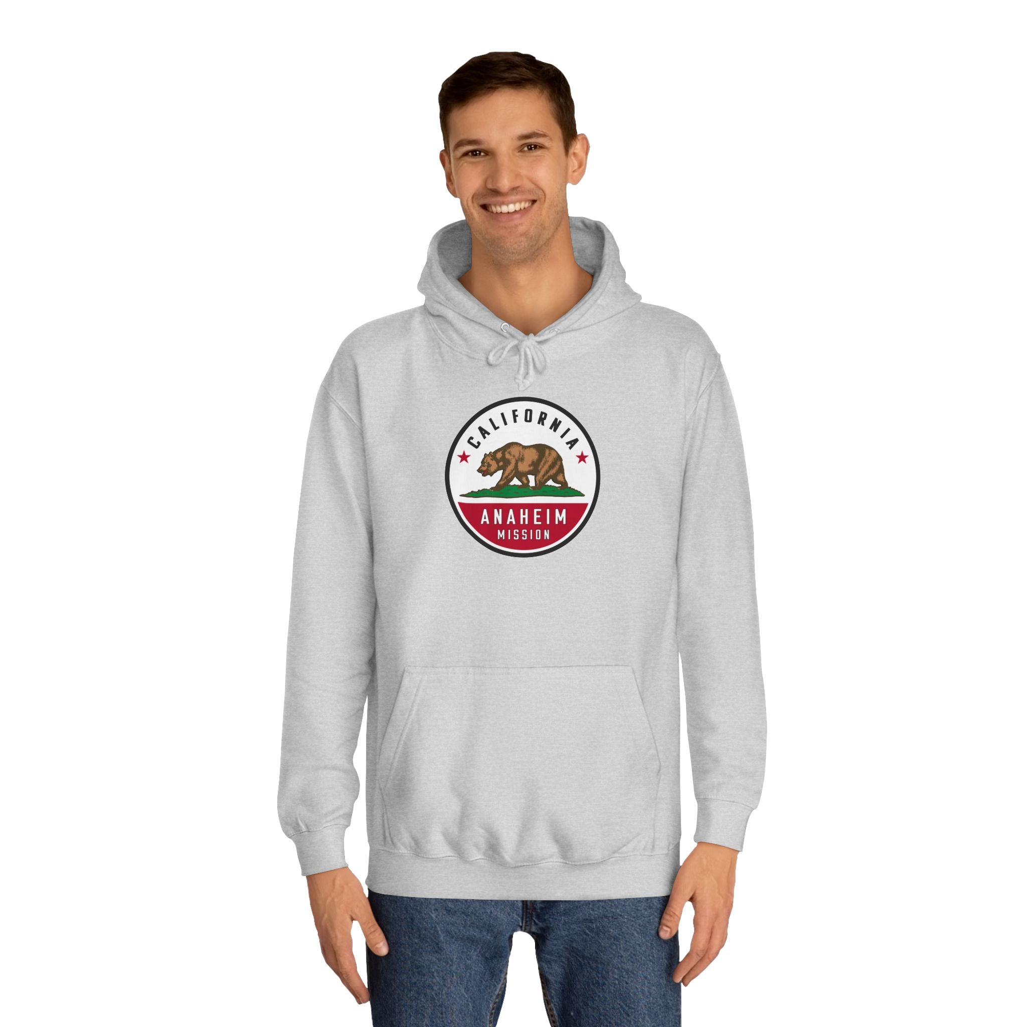 California Anaheim Mission State Flag Logo (White Border) College Hoodie