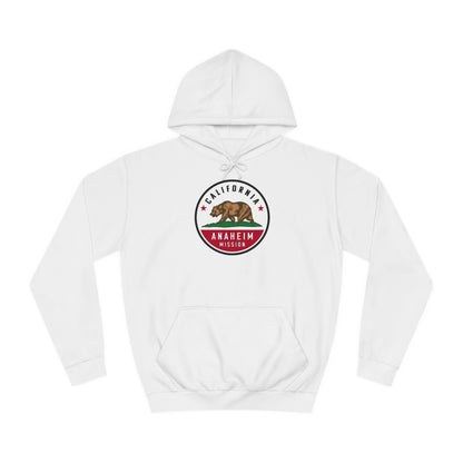 California Anaheim Mission State Flag Logo (White Border) College Hoodie