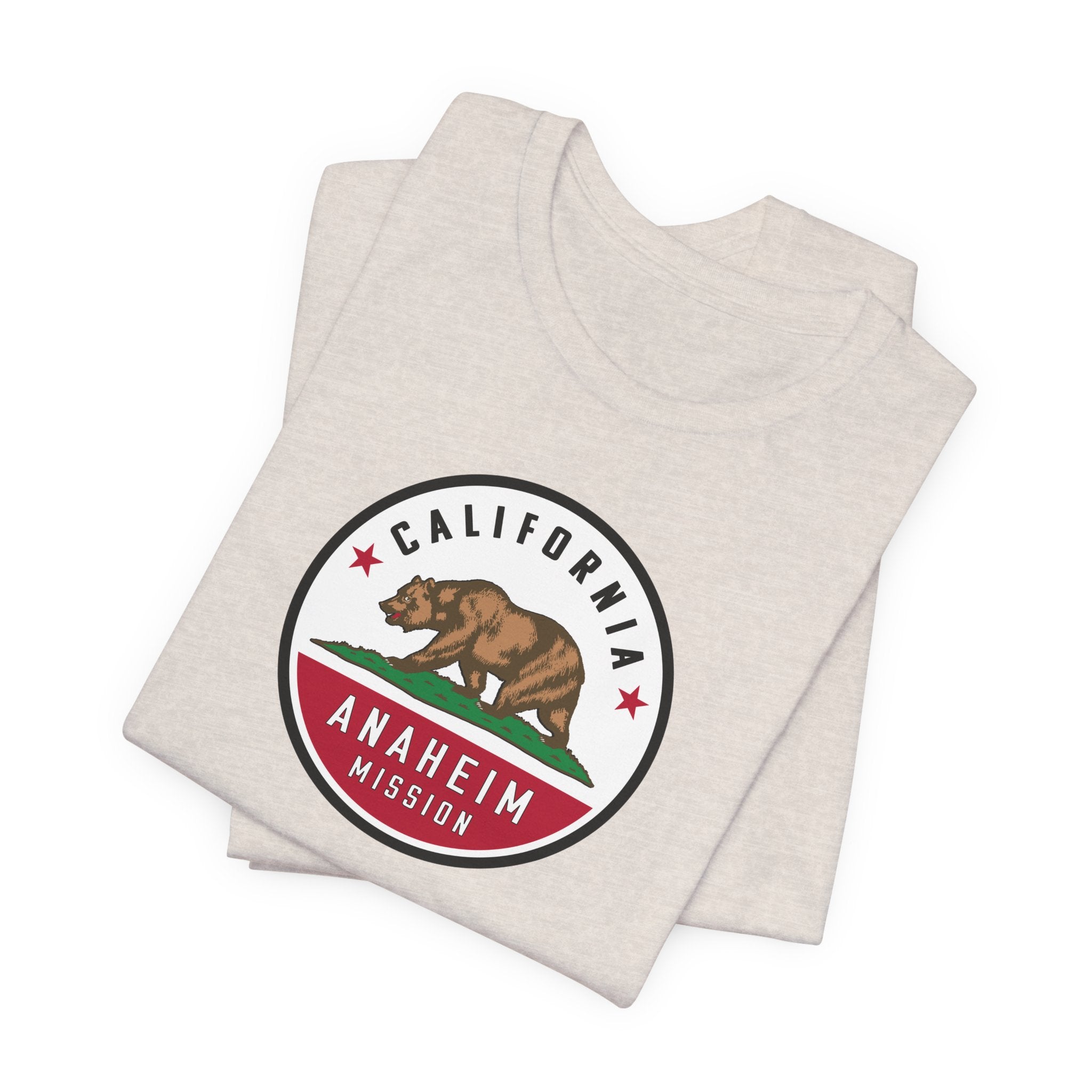 California Anaheim Mission State Flag Logo (White Border) T-shirt - Latter-Day Saint LDS Missionary Gift - Book of Mormon