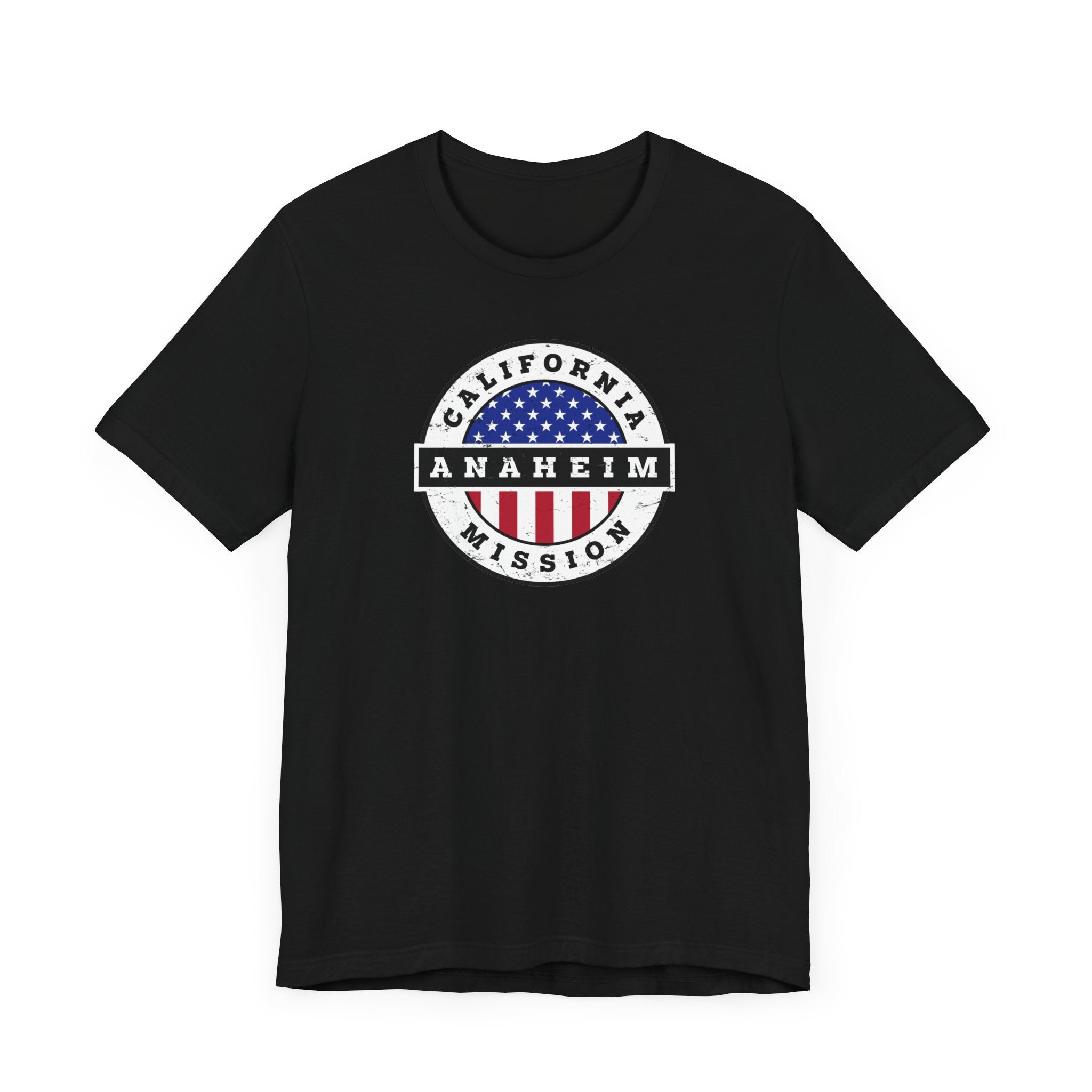 California Anaheim Mission Vintage Circular USA Flag T-Shirt - Latter-Day Saint LDS Missionary Gift - Book of Mormon
