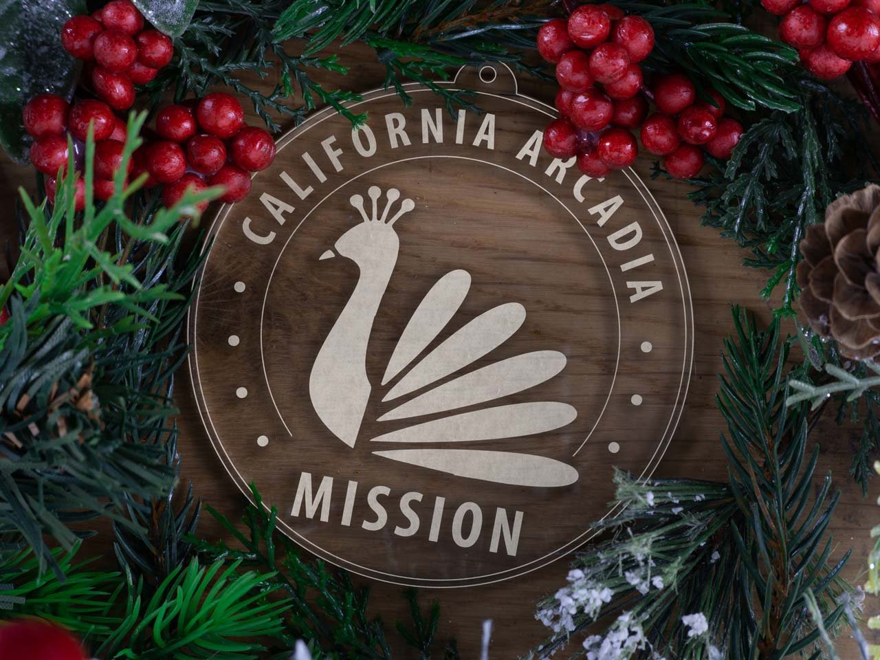 California Arcadia Mission Christmas Ornament - Latter-Day Saint LDS Missionary Gift - Book of Mormon