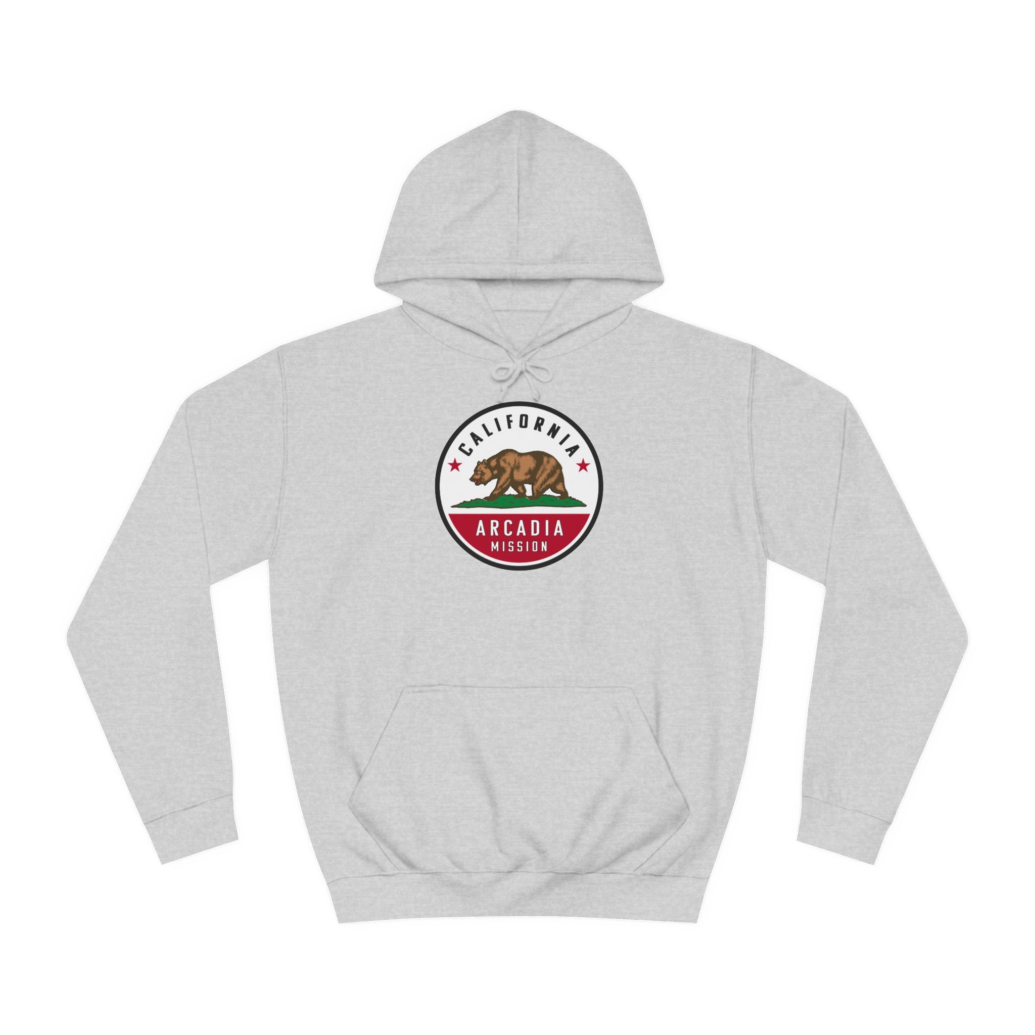 California Arcadia Mission State Flag Logo (White Border) College Hoodie