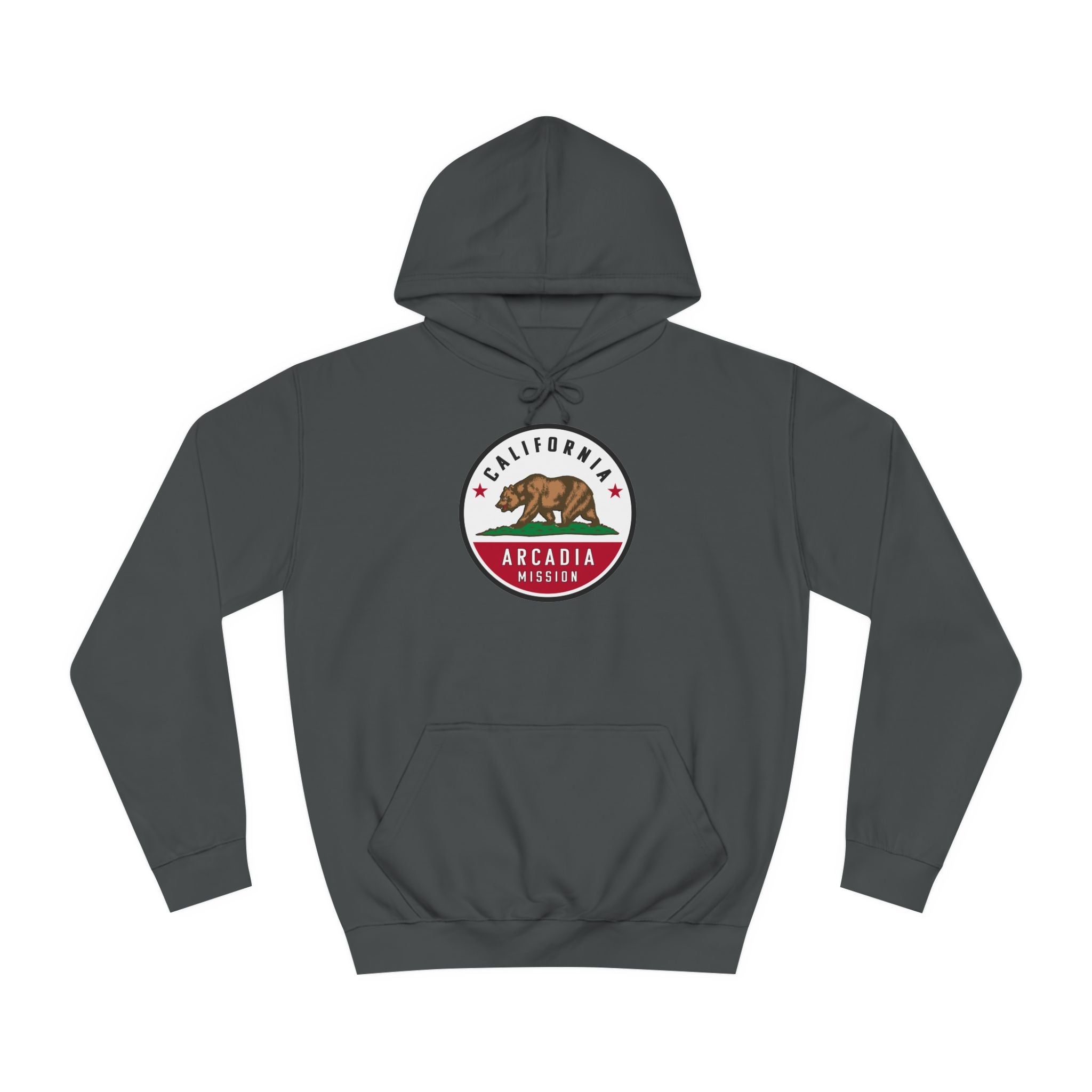 California Arcadia Mission State Flag Logo (White Border) College Hoodie