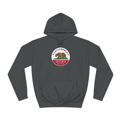 California Arcadia Mission State Flag Logo (White Border) College Hoodie