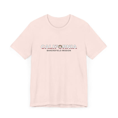 California Bakersfield Mission Flag Title T-shirt - Latter-Day Saint LDS Missionary Gift - Book of Mormon