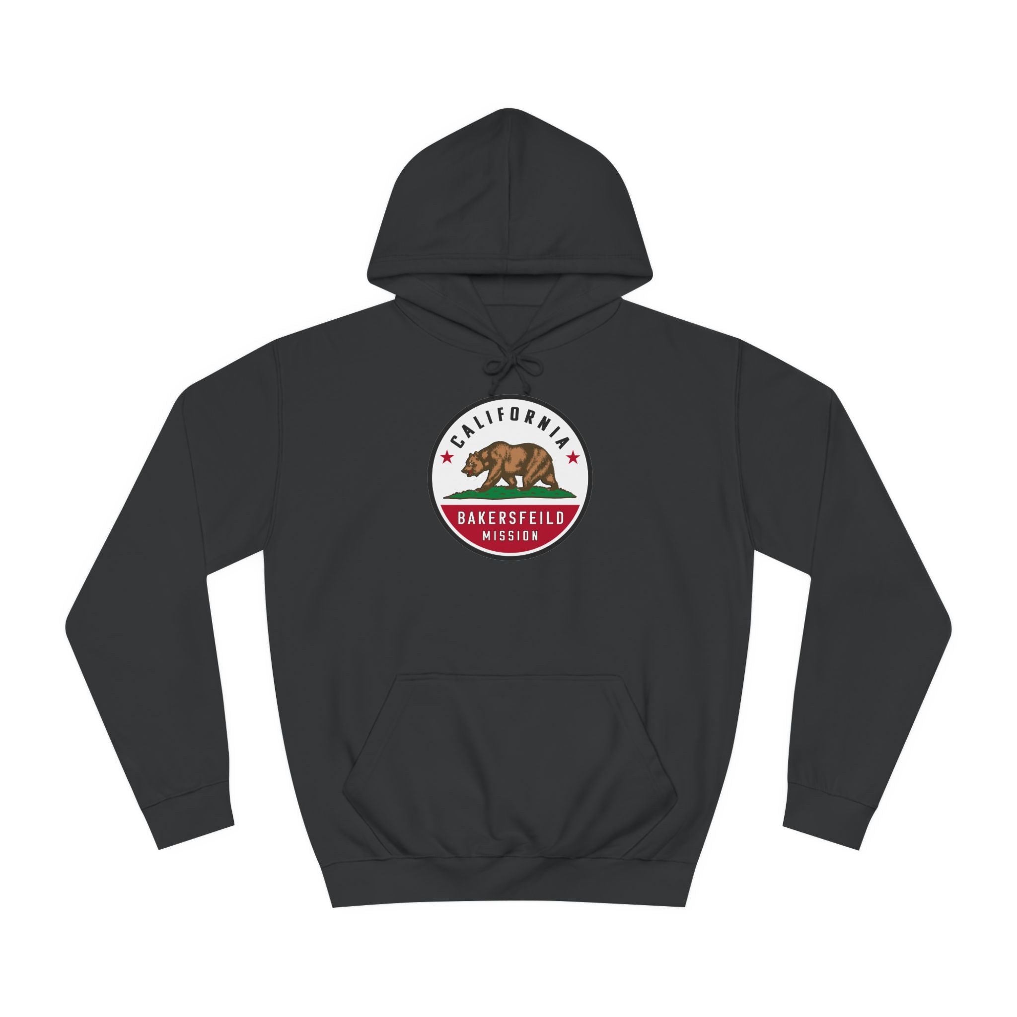 California Bakersfield Mission State Flag Logo (White Border) College Hoodie