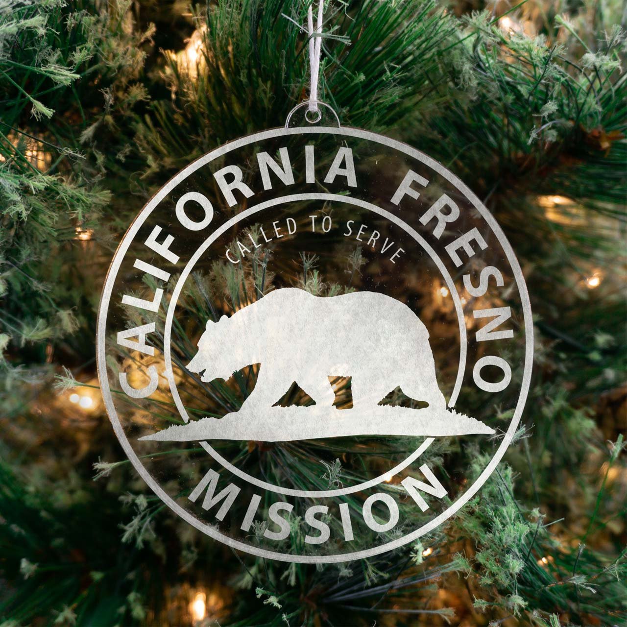 California Fresno Mission Christmas Ornament - Latter-Day Saint LDS Missionary Gift - Book of Mormon