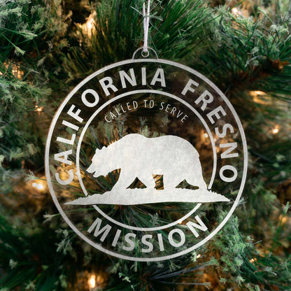 California Fresno Mission Christmas Ornament - Latter-Day Saint LDS Missionary Gift - Book of Mormon