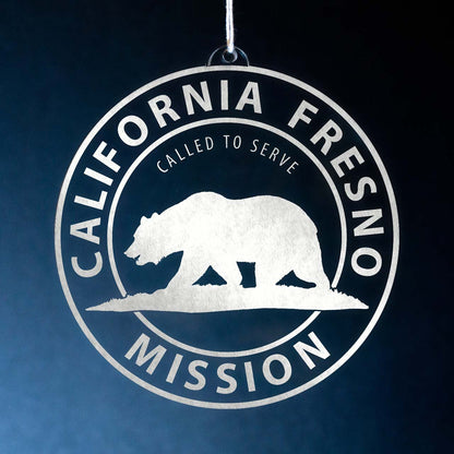 California Fresno Mission Christmas Ornament - Latter-Day Saint LDS Missionary Gift - Book of Mormon