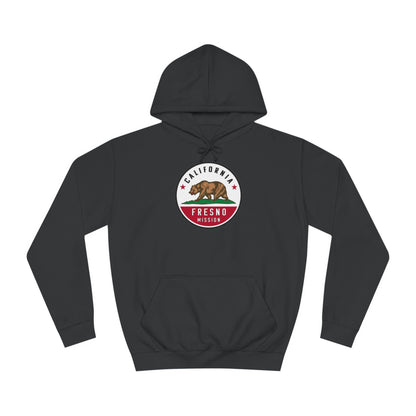 California Fresno Mission State Flag Logo (White Border) College Hoodie