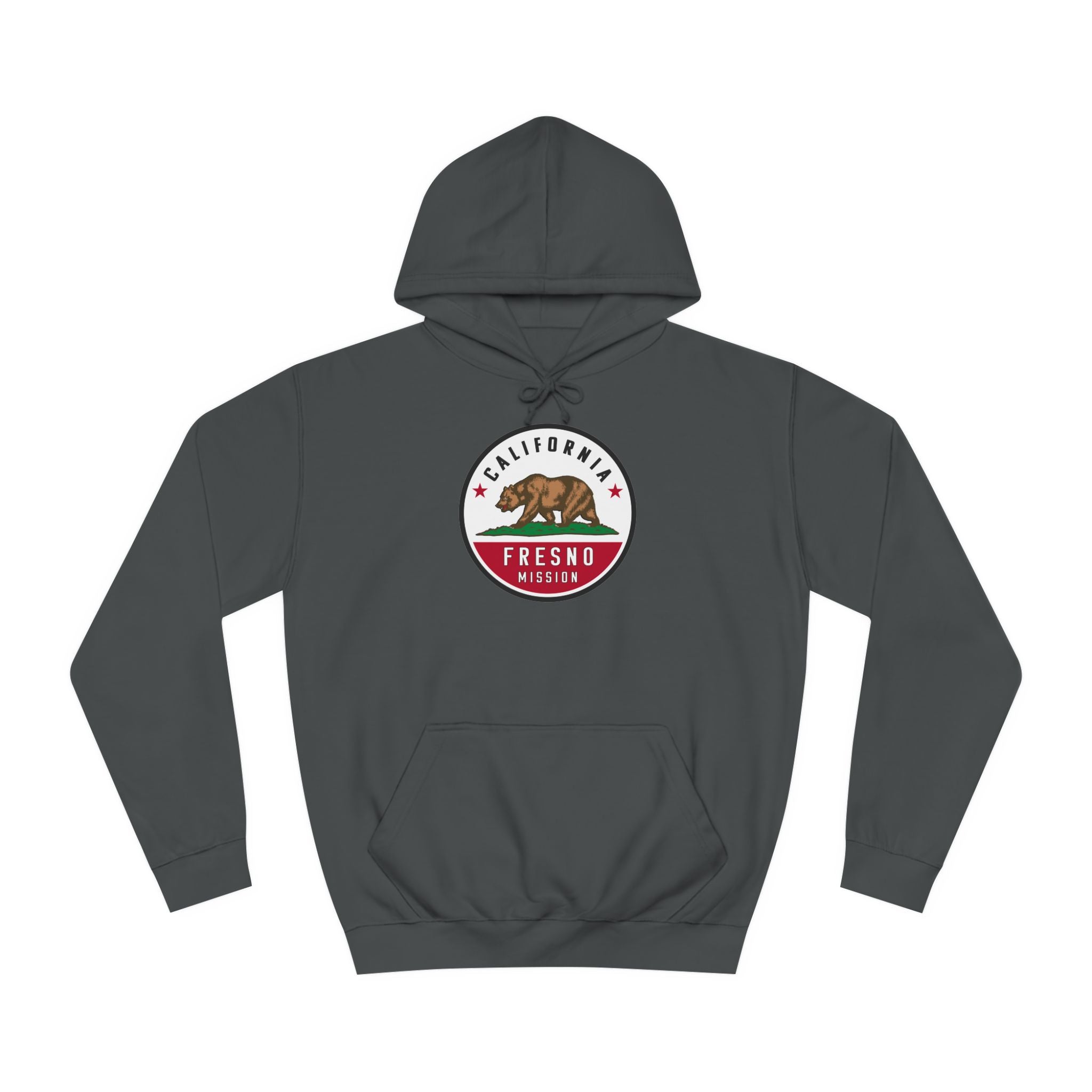 California Fresno Mission State Flag Logo (White Border) College Hoodie