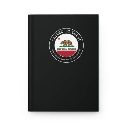 California Los Angeles Mission Circle Flag Called to Serve Black Hardcover Journal Matte - Latter-Day Saint LDS Missionary Gift - Book of Mormon