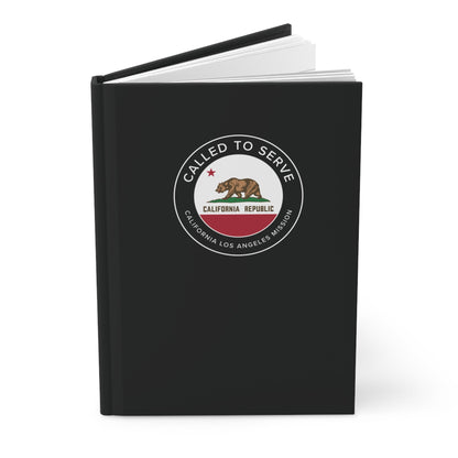 California Los Angeles Mission Circle Flag Called to Serve Black Hardcover Journal Matte - Latter-Day Saint LDS Missionary Gift - Book of Mormon