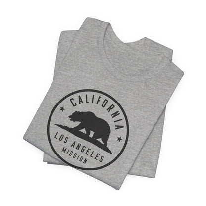 California Los Angeles Mission Circular Monochrome Logo T-Shirt - Latter-Day Saint LDS Missionary Gift - Book of Mormon