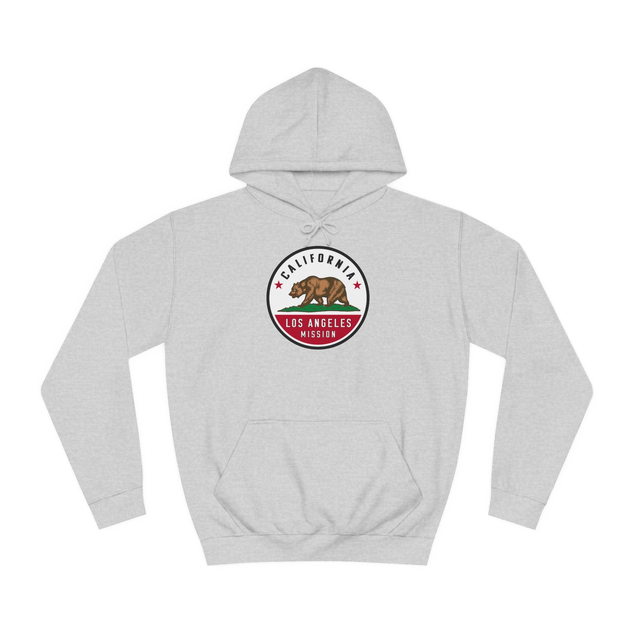 California Los Angeles Mission State Flag Logo (White Border) College Hoodie