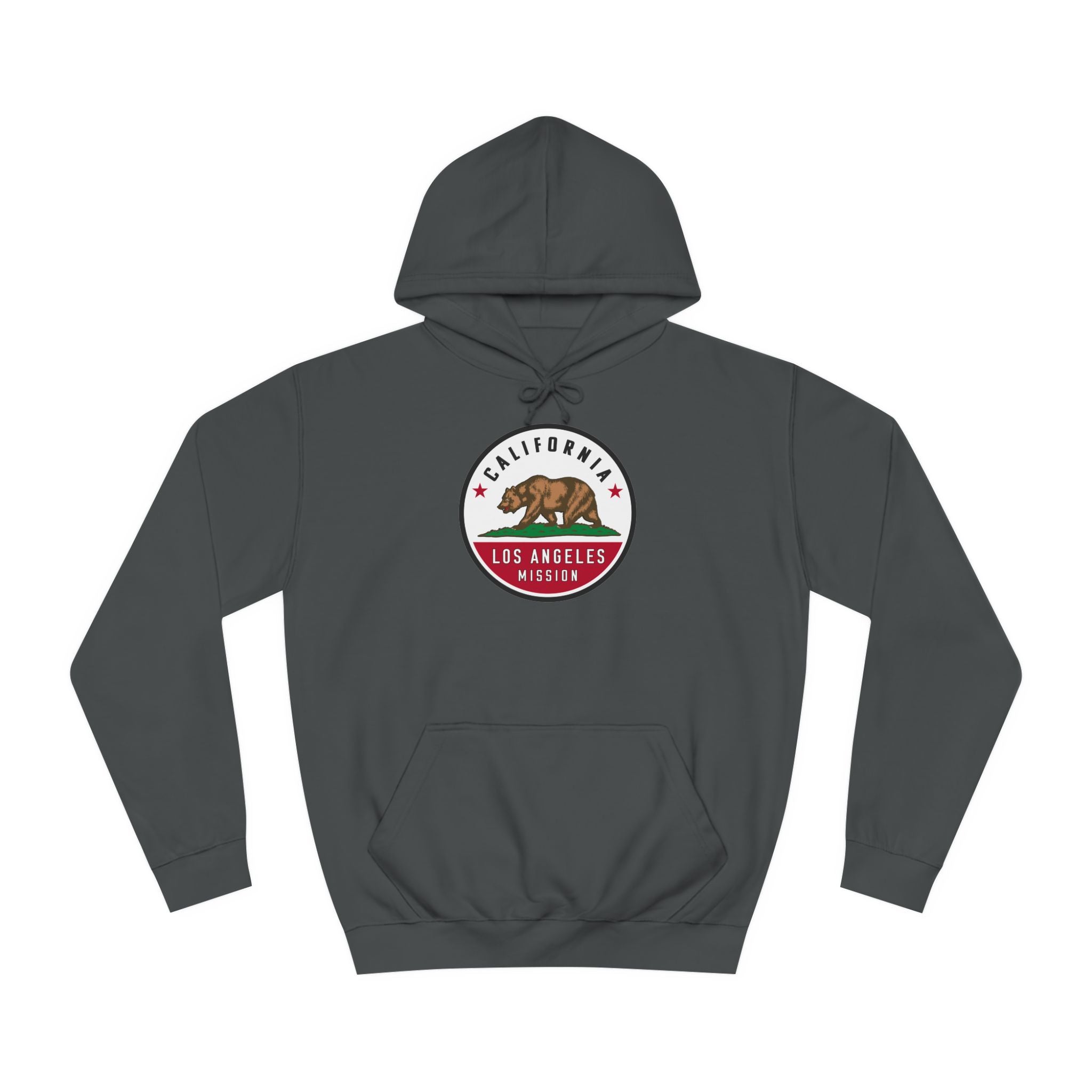 California Los Angeles Mission State Flag Logo (White Border) College Hoodie