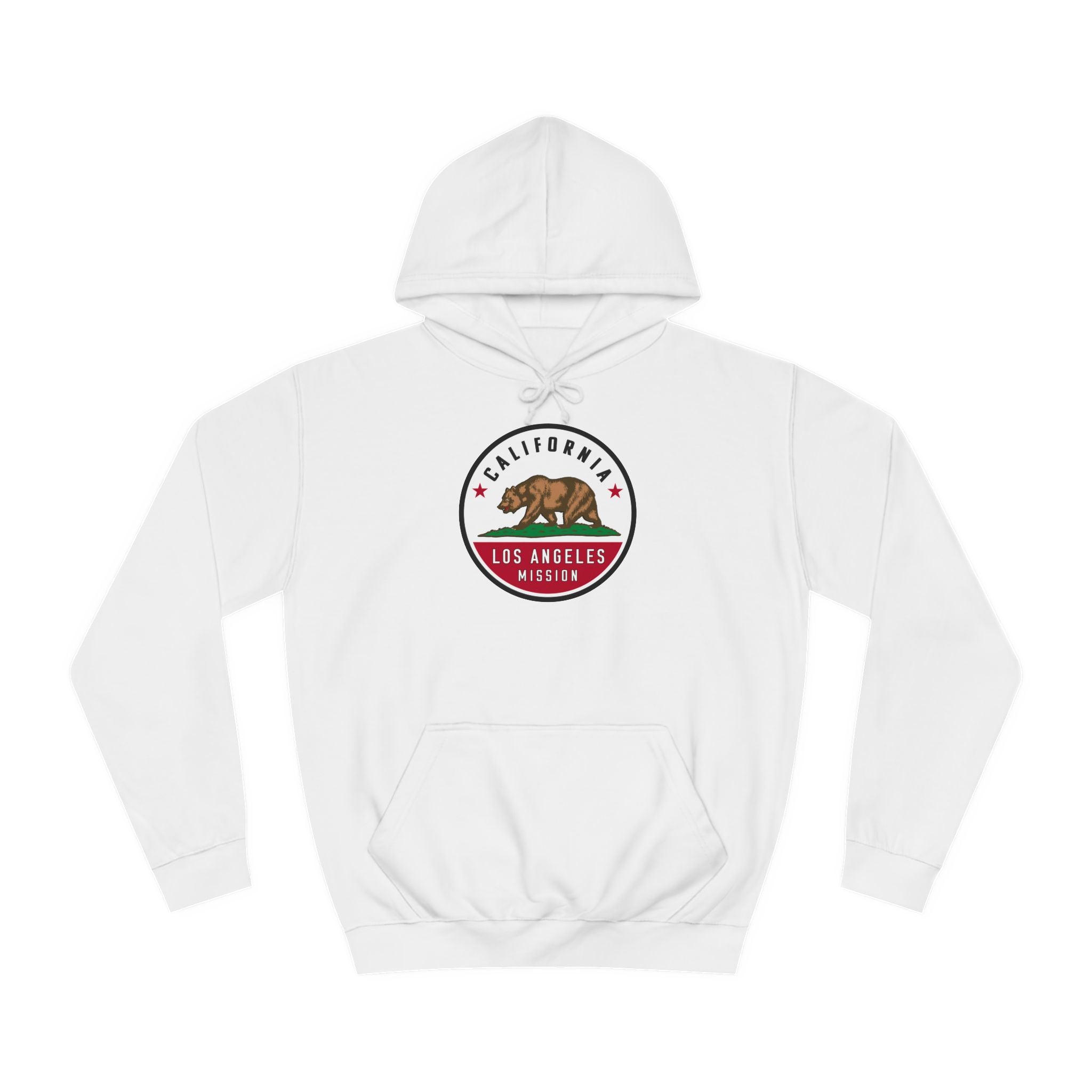 California Los Angeles Mission State Flag Logo (White Border) College Hoodie