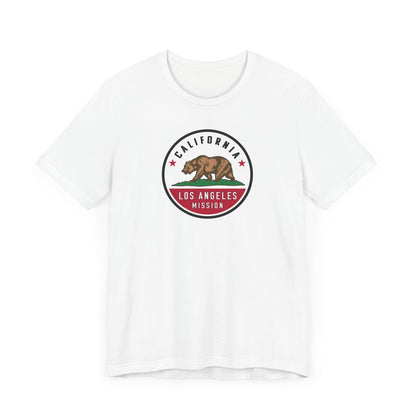 California Los Angeles Mission State Flag Logo (White Border) T-shirt - Latter-Day Saint LDS Missionary Gift - Book of Mormon