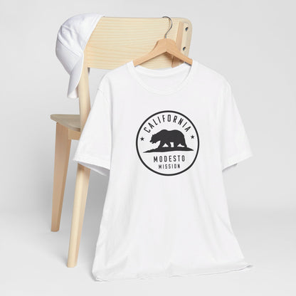 California Modesto Mission Circular Monochrome Logo T-Shirt - Latter-Day Saint LDS Missionary Gift - Book of Mormon