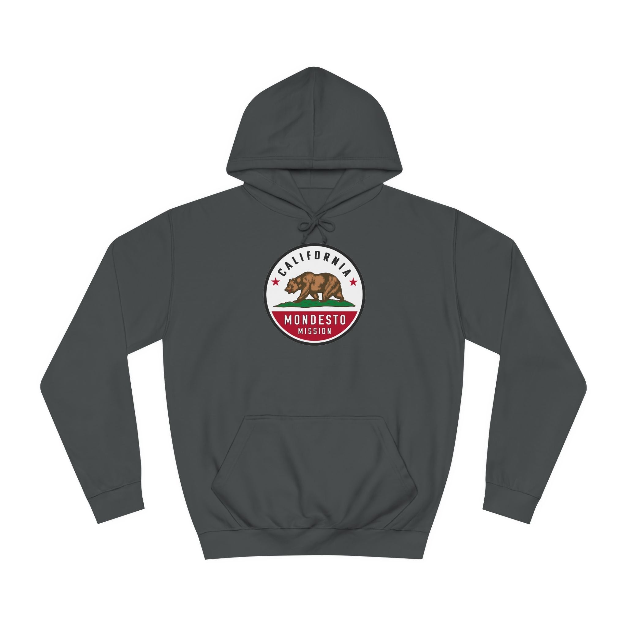 California Modesto Mission State Flag Logo (White Border) College Hoodie