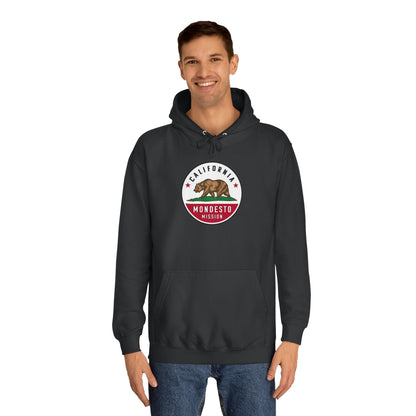 California Modesto Mission State Flag Logo (White Border) College Hoodie